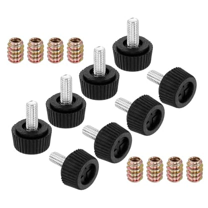 uxcell 8 Pcs M6 Thread Adjustable Furniture Levelers Screw Leveling Feet