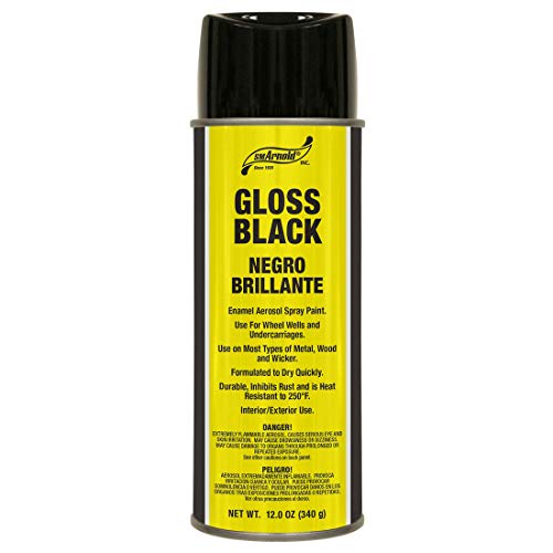 SM Arnold Gloss Black Enamel Spray for Finish, 12 Oz - color: Gloss Black