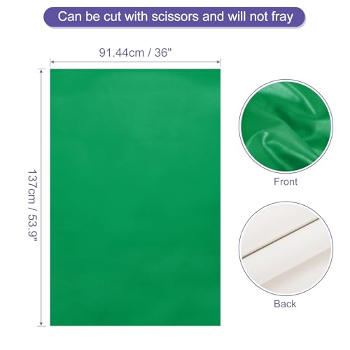 PATIKIL PU Faux Leather Fabric Nappa Grain 1 Yards Length 54"x36"x0.04" Soft Synthetic Leather Material Sheets 1mm Thick for Bags DIY Crafts, Green - color: Green, size: 54"x36"x0.04"