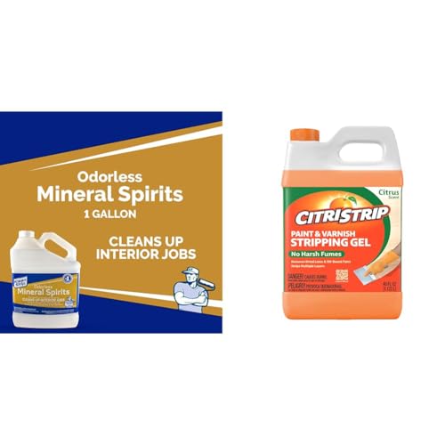 KLEAN-STRIP Odorless Mineral Spirits 1-Gallon and CitriStrip Stripping Gel 40 oz Bundle