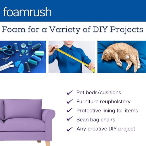 FoamRush 9" x 24" x 24" Charcoal High Density Upholstery Foam Cushion (Upholstery Sheet, Foam Padding, Seat Replacement, Chair Cushion Replacement, Square Foam, Wheelchair Seat Cushion) Made in USA - color: Charcoal Foam, size: 9" x 24" x 24"