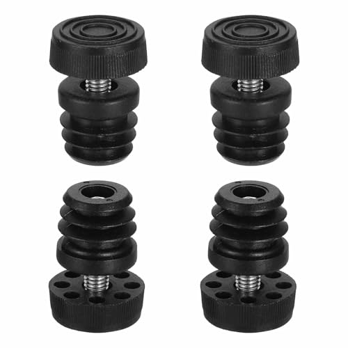 DTGN 32mm(OD) Adjustable Leveling Feet - 4Sets - Good for Furniture - Round Insert Kit Furniture Glide - Black
