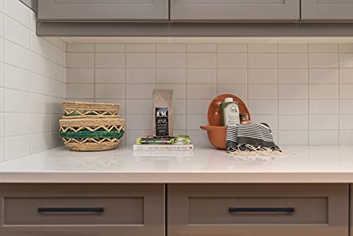 Ravinte Matte Black Cabinet Handles Solid Cabinet Pulls, 5 Inch CC, 5 Pack - color: Black, size: Flat Black 5" Hole Center