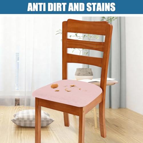 Smiry Velvet Seat Covers for Dining Room Chair Set of 2 - color: Light Pink, size: Set of 2