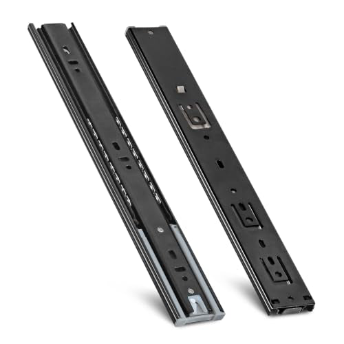 Soft Close Drawer Slides 14 Inch - Black, 1 Pair (2 Pieces) - color: Black, size: 14 Inch