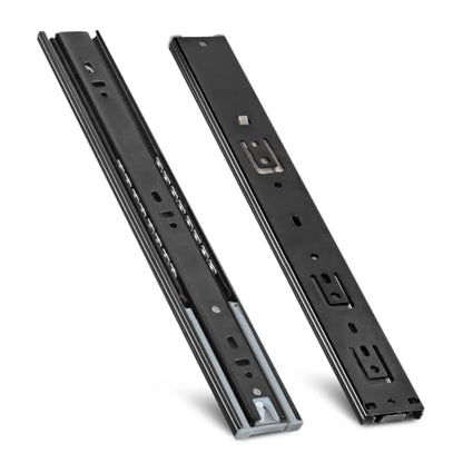 Soft Close Drawer Slides 14 Inch - Black, 1 Pair (2 Pieces) - color: Black, size: 14 Inch