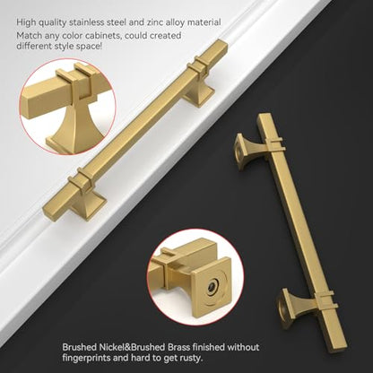 homdiy Gold Cabinet Pulls 5 Inch Brushed Gold Cabinet Pulls 24 Pack - color: Matte Gold, size: 5 Inch(128mm) Hole Centers