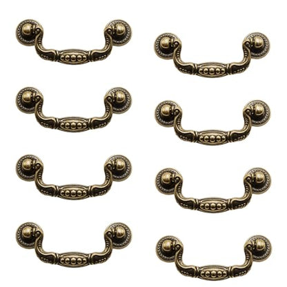 8 Pcs 3 Inch P02 Antique Brass(Gold) Cabinet Handle Drawer Pulls