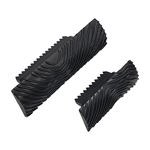 Utoolmart Wood Graining Painting Tool, Art Paint Rubber Wood Graining DIY Tool, for Wall Painting Decoration DIY, MS7-3.5 Set, Black, 1 Pcs - size: MS7-3.5-5.5;set