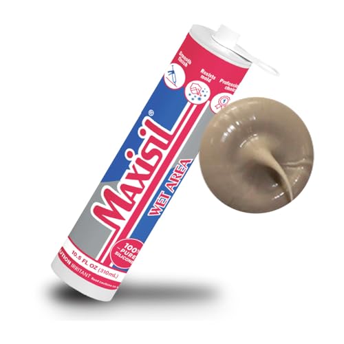 Maxisil Wet Area Silicone Sealant 310ml - A11 Bahama Beige, 10.4 oz - color: A11 Bahama Beige