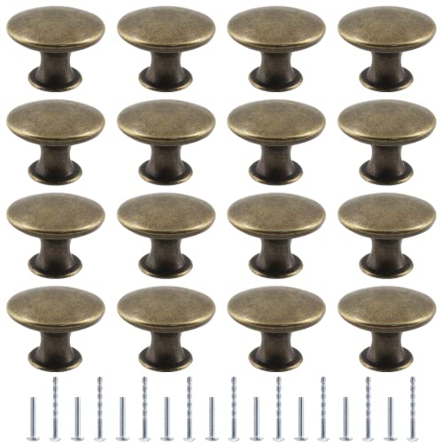 16Pcs 30mm Antique Bronze Kitchen Cabinet Knobs - color: Antique Breen Bronze, size: 16 Pcs