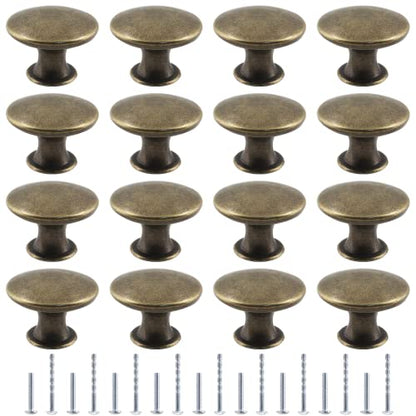 16Pcs 30mm Antique Bronze Kitchen Cabinet Knobs - color: Antique Breen Bronze, size: 16 Pcs
