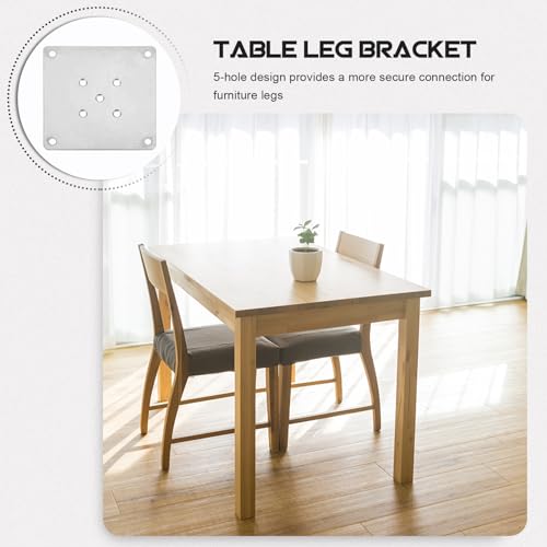 Mounting Plates for Furniture Legs: 8 PCS Table Leg Mounting Plate Furniture Leg Attachment Plates Flat Connector Attachment Bracket Base for Sofa Cabinet Chair Seat Repair Replacement