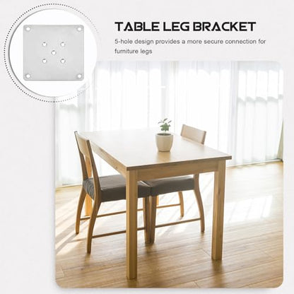 Mounting Plates for Furniture Legs: 8 PCS Table Leg Mounting Plate Furniture Leg Attachment Plates Flat Connector Attachment Bracket Base for Sofa Cabinet Chair Seat Repair Replacement