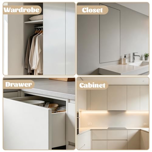 2 PCS Push to Open Cabinet Magnetic Door Latches (White)