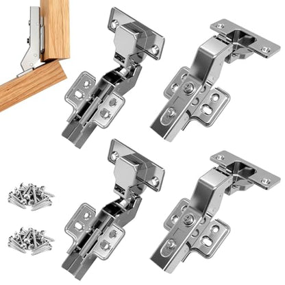 30° Cabinet Hinges Soft Close, 4-Pack Full Overlay Frameless - style: 30°