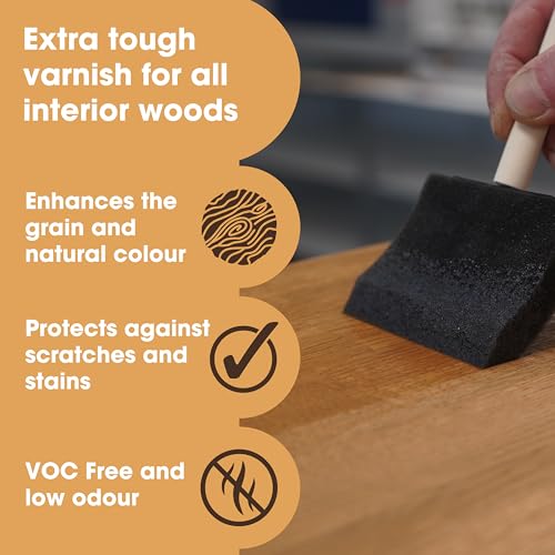 Furniture Clinic Wood Varnish, Polyurethane Waterproof Coating, Satin - color: Satin, size: 8.5 fl oz