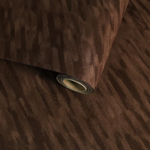 Brown Velvet Drawer Liner Contact Paper for Shelf Cabinets, Self Adhesive Felt Fabric for Jewelry Boxes DIY Arts & Crafts, Peel and Stick Velvet Wallpaper for Home Upholstery, 11.8"x118" - color: Brown