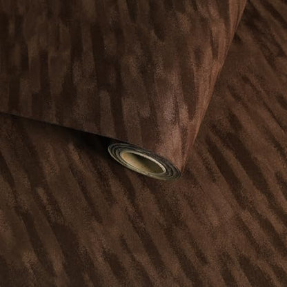 Brown Velvet Drawer Liner Contact Paper for Shelf Cabinets, Self Adhesive Felt Fabric for Jewelry Boxes DIY Arts & Crafts, Peel and Stick Velvet Wallpaper for Home Upholstery, 11.8"x118" - color: Brown