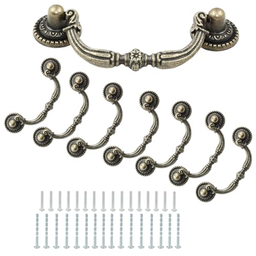 8 Pack 2.75" Hole Center Bail Pull Antique Bronze Drawer Handle - color: Antique Bronze(8 PCS), size: 2.75 Inch