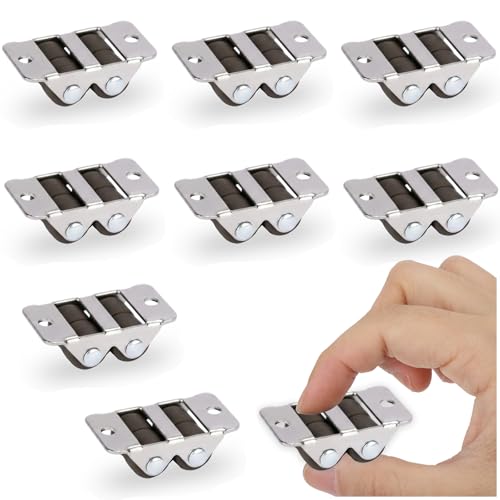 0.5" Small Four‑Wheel Caster Wheels, Mini Fixed Rigid, 8‑Pack,33 lbs/Caster - size: FOUR WHEEL-8pcs