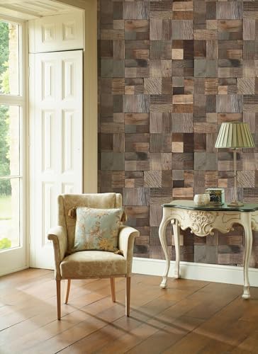 Rustic Wood Peel and Stick Wallpaper, Farmhouse Wallpaper