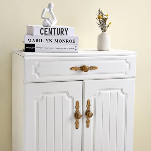10Set Cabinet Knobs & Back plate,Antique Brass Drawer Hardware for Kitchen - color: Antique Brass