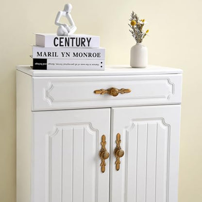 10Set Cabinet Knobs & Back plate,Antique Brass Drawer Hardware for Kitchen - color: Antique Brass