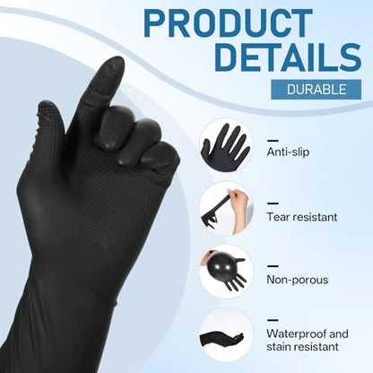 SynHHergyx Hair Dye Gloves, 3 Pcs Reusable Rubber Gloves Hair Color Glove Professional Hair Dying Tools for Home Salon Barber - size: Large