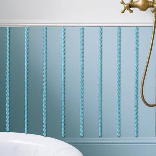 12pcs Decorative Wood Trim, 15.74in Wall Beaded Molding Strips Trim Unfinished 3D Line Bobbin Scalloped Moulding Appliques for DIY Edge Home Decor Wall Cabinet Shelf Window Door Furniture (Style 2) - style: Style 2