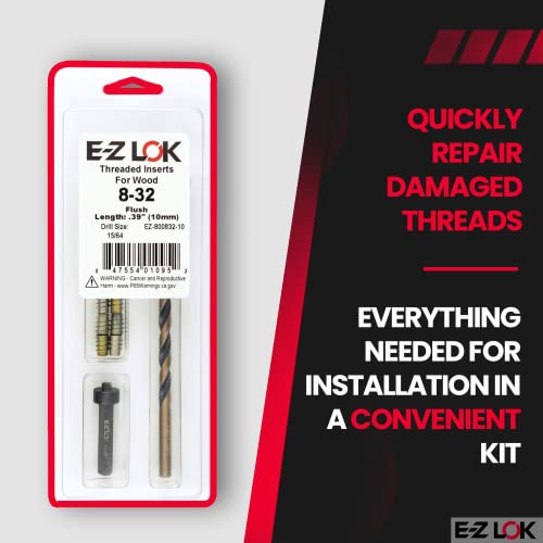 E-Z LOK Thread Repair Kit, 8-32 - size: 8-32 x 10mm, style: Flush