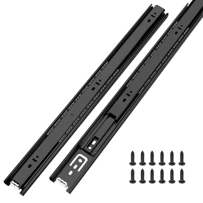 LONTAN 10 Pairs Black Side Mount Drawer Slides 16 Inch Heavy Duty Rails - color: Black, size: 16 Inch - Drawer Slide