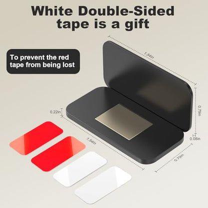 16 Pack Black Magnetic Door Catch, Ultra Thin Cabinet Door Magnets, Adhesive Drawer Magnets to Stay Closed, Stainless Steel Cabinet Latch Easy to Install with Double Sided Tape, Thickness 0.08in - color: black