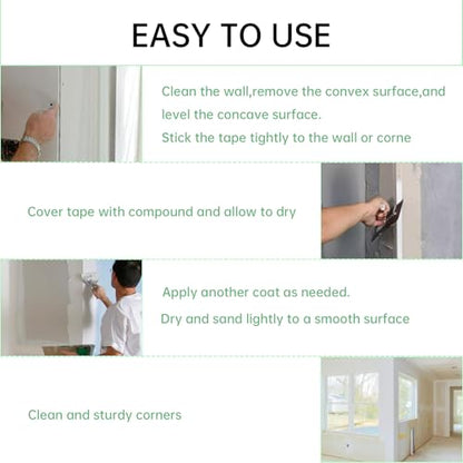 AnRui Self‑Adhesive Drywall Corner Bead, 1.97" x 131.2′, 1‑Pack