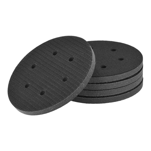 5Pcs 6 Inch Interface Pads, 6 Hole Foam Sanding Pads - size: 6 Hole