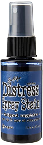 Ranger Tim Holtz Distress Spray Stains Bottles, 1.9-Ounce, Chipped Sapphire - color: Chipped Sapphire