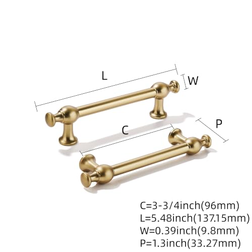khtumeware 5-Pack 3-3/4-Inch(96mm) Champagne Bronze Cabinet Pulls - color: Champagne Bronze, size: 3-3/4"(96mm) Hole Center