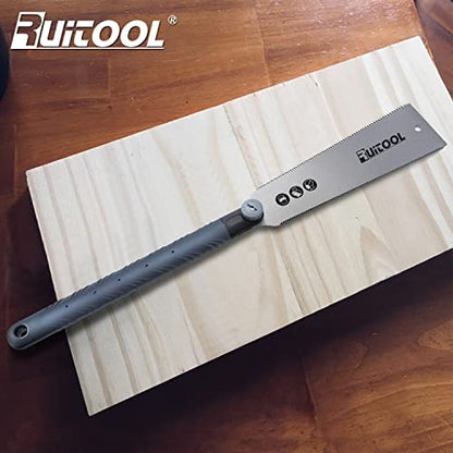 RUITOOL Japanese Hand Saw, 10 Inch Double Edge Ryoba Pull Saw for Flush Cut