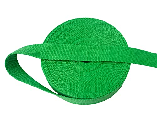 1 Inch Cotton Webbing 10 Yards Cotton Strap for Tote Canvas Bags Crafts Sewing (2079 Bright Green) - color: 2079 Bright Green