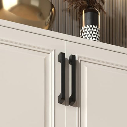 Black Cabinet Handles 3 Inch Matte Black Cabinet Pulls 10 Pack - color: Black, size: 3 Inch (76 mm) Hole Centers