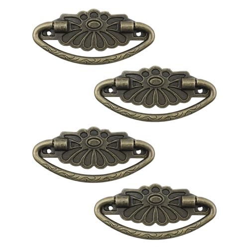 4 Pcs Antique Bronze Pulls Drop Swing Drawer Pulls Handles