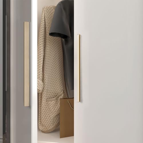 Goo-Ki 6 Pack 10 Inch Champagne Bronze Knurled Cabinet Pulls - Luxurious Bar Handles - Textured Grip for Drawer, Dressers, Furniture Hardware - color: Champagne Bronze, size: 10 Inch Center to Center
