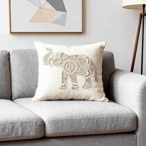 TIAMECH A4 Reusable Nose Up Elephant Stencil for Painting - style: Nose Up Elephant