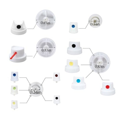 Universal Spray Paint Caps for different spray cans Nozzle Tips-26 pcs - color: pz-26