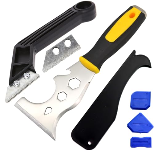 Painters Tool Grout-Caulk Removal-Tool Paint Scraper Tool with Caulking Silicone Pads - Caulking Repair and Finishing Tool Kit - size: Paint Scraper Tool