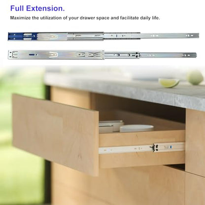12 Inch 10 Pairs Soft Close Drawer Slides Full Extension - size: 12 Inch