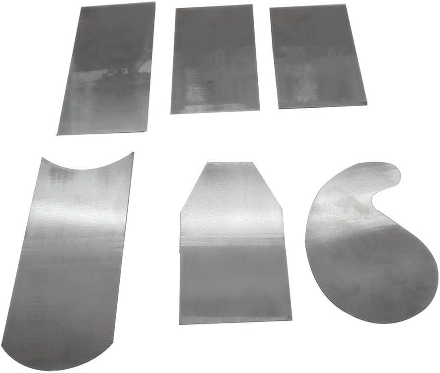 DEF Manganese Steel Cabinet Scrapers Tool, High-strength and Wear-resistant for Woodworking Scraper, Set of 6