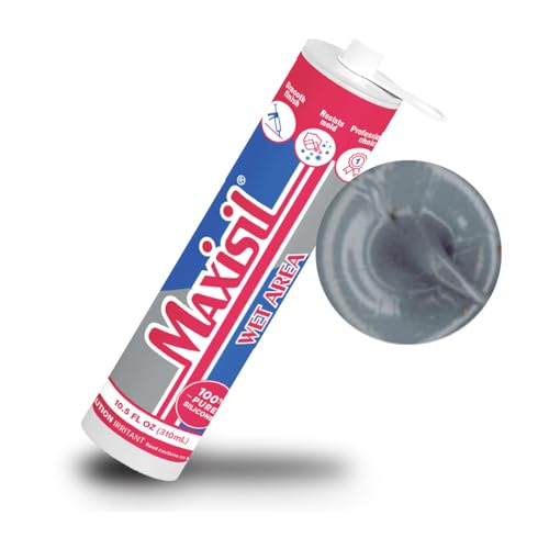 Maxisil Wet Area Silicone Sealant 310ml - A56 Pewter Grey - color: A56 Pewter Grey