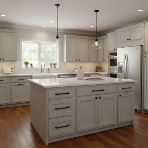 Alzassbg 5" Matte Black Cabinet Pulls and Handles 10 Pack, AL3071MB - color: Matte Black, size: 5" Hole Center