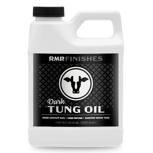 RMP Finishes Dark Tung Oil for Wood Finishing, Cutting Boards, Outdoor Furniture, Butcher Blocks, Wooden Flooring, Food Grade, Waterproof, 16 oz. - size: 16 Fl Oz (Pack of 1)